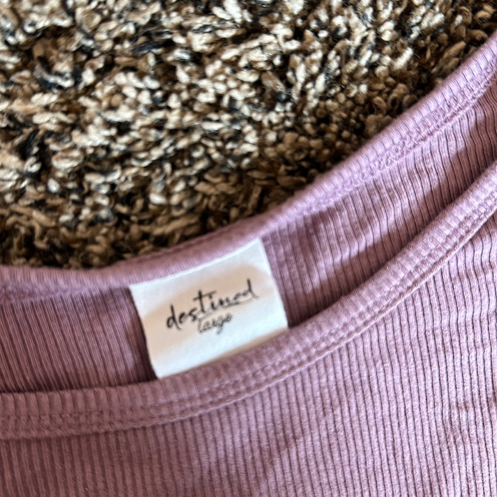 🦋 Tilly’s Lavander Ribbed Top 🦋 - Picture 2 of 3